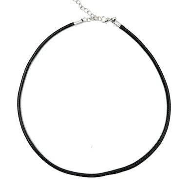 100pcs 3mm Black Twisted Design Leather Look Necklace Cord 